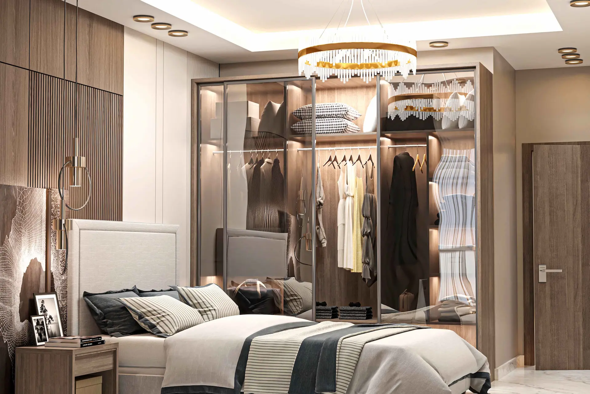 Une chambre confortable et bien agencée.